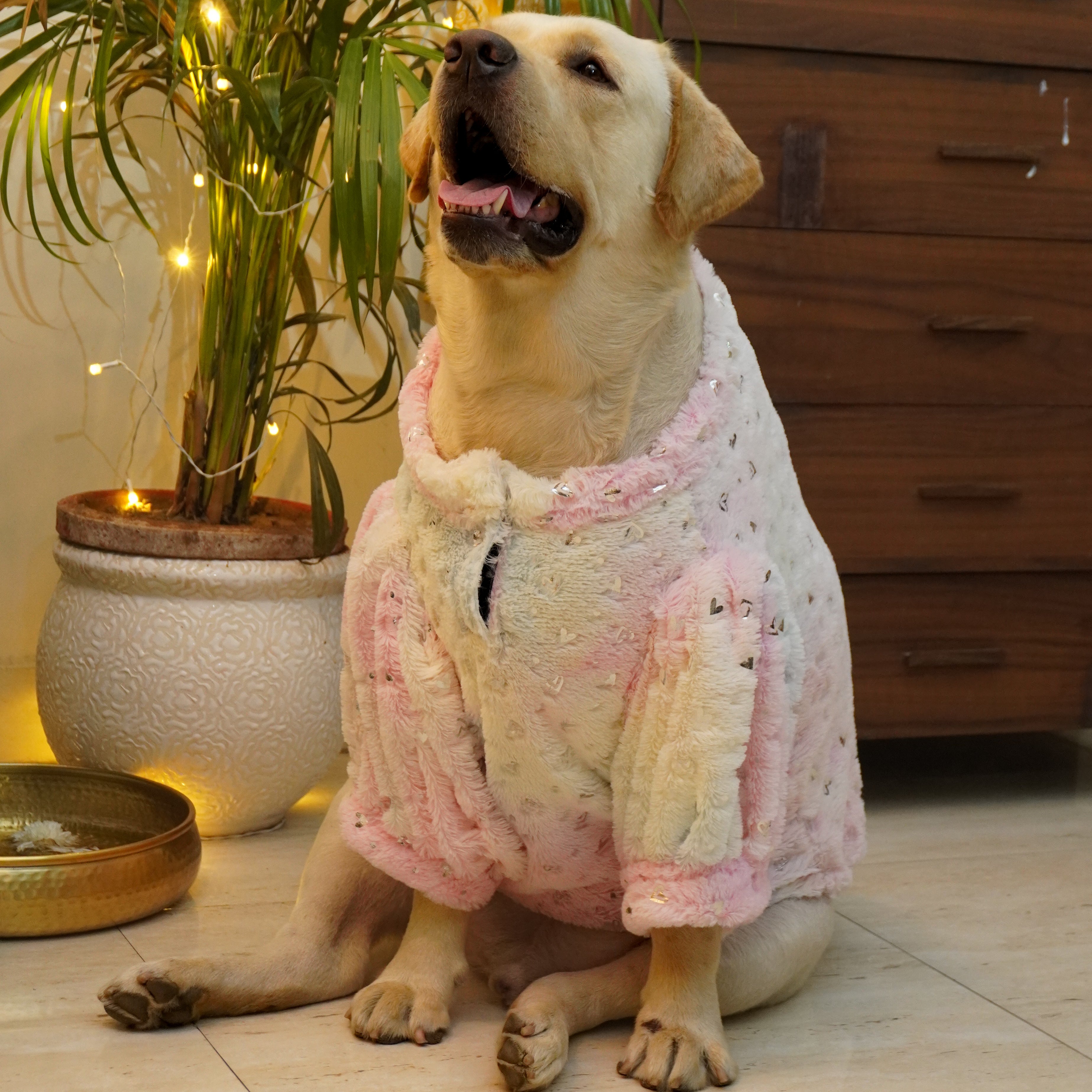 【新品未開封】andmary Doggy fur tops beige andmary doggy fur tops pink