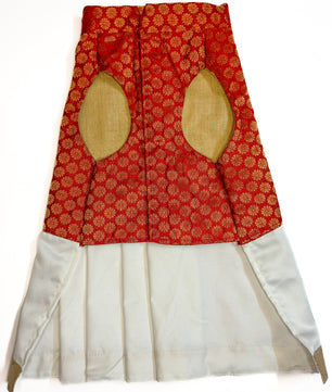 South Indian Traditional Kurta-Mundu Red for Dogs