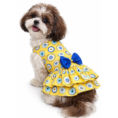 Evil Eye Dress | Yellow | For Dogs | Pawgy Pets