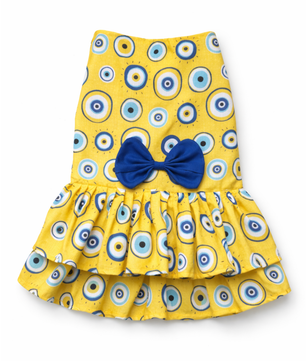 Evil Eye Dress | Yellow | For Dogs | Pawgy Pets