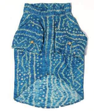 Pawgy Pets Blue Bandani kurta for Dogs