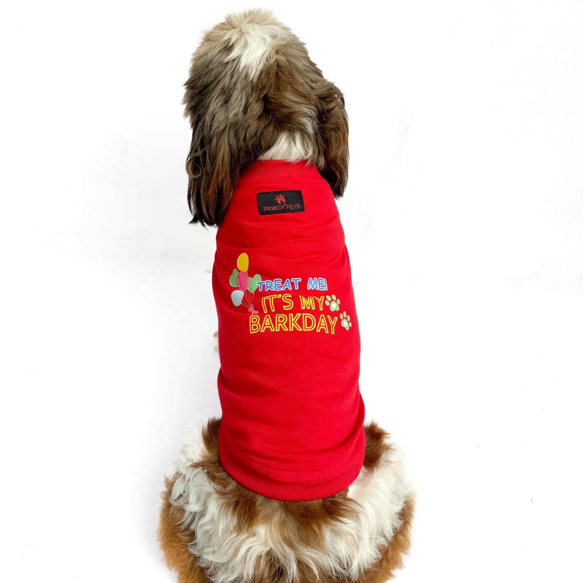 Pawgy Pets T-shirt Special Birthday Edition Red for Dogs & Cats