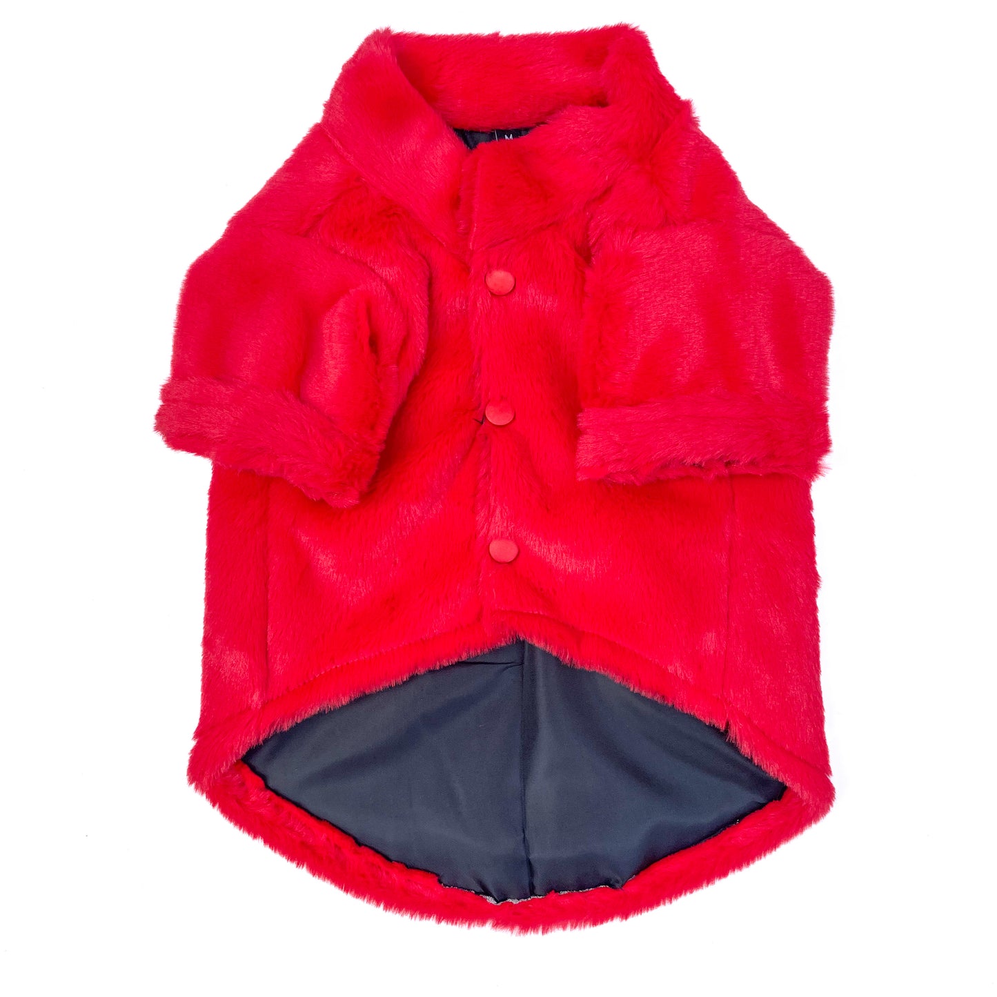 Pawgy Pets Fur Puffer Jacket: Red for Dogs & Cats