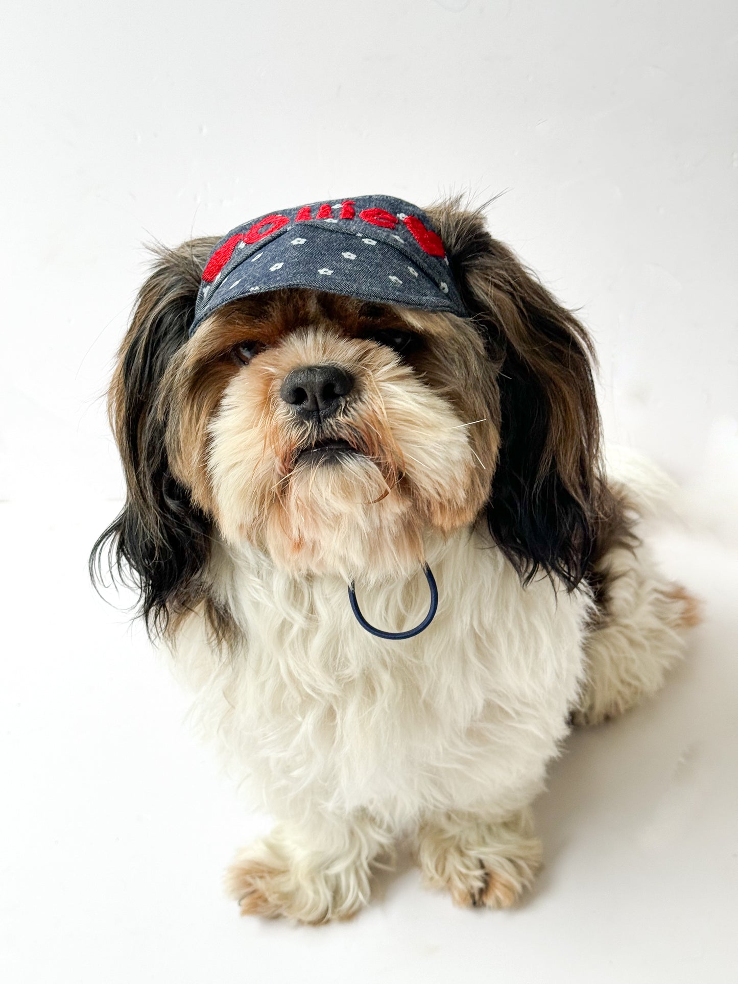 Pawgy Pets Personalised Dog Cap Floral Denim for Dog & Cats