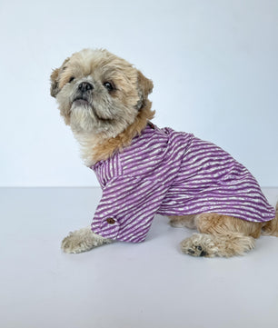 Pawgy Pets Lehriya Kurta: Purple for Dogs