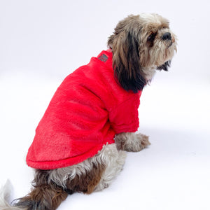 Red Fur Puffer Jacket | For Dogs & Cats | Pawgy Pets