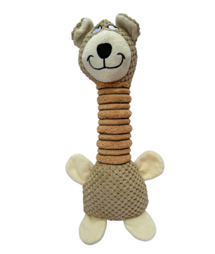 Pawgy Pets Long Neck Teddy Brown Dog Plush Toy