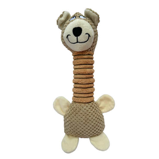 Pawgy Pets Long Neck Teddy Brown Dog Plush Toy