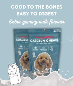 Pawgy Pets Calcium Chews Bite-Sized Bone Treats For Dog - Milk Flavour