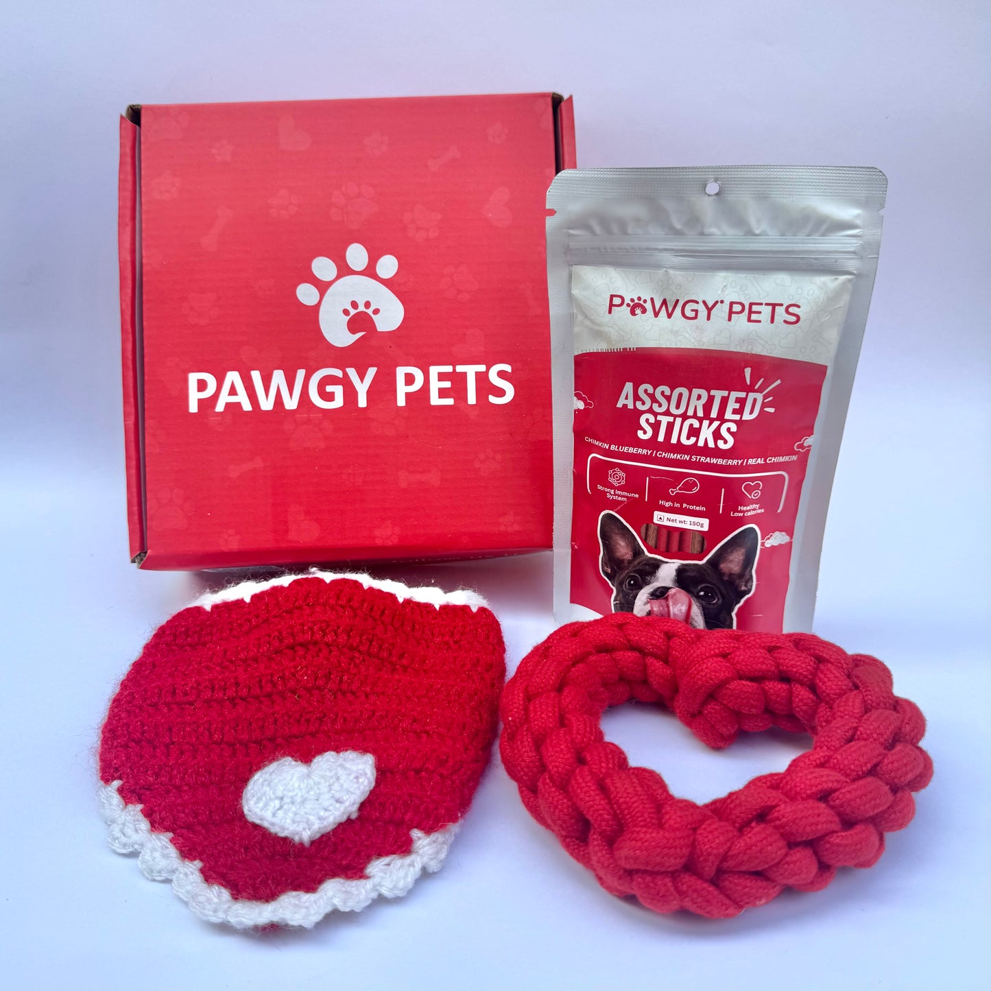 Pawgy Pets Valentine Dazzling love hamper for Dogs and Cats