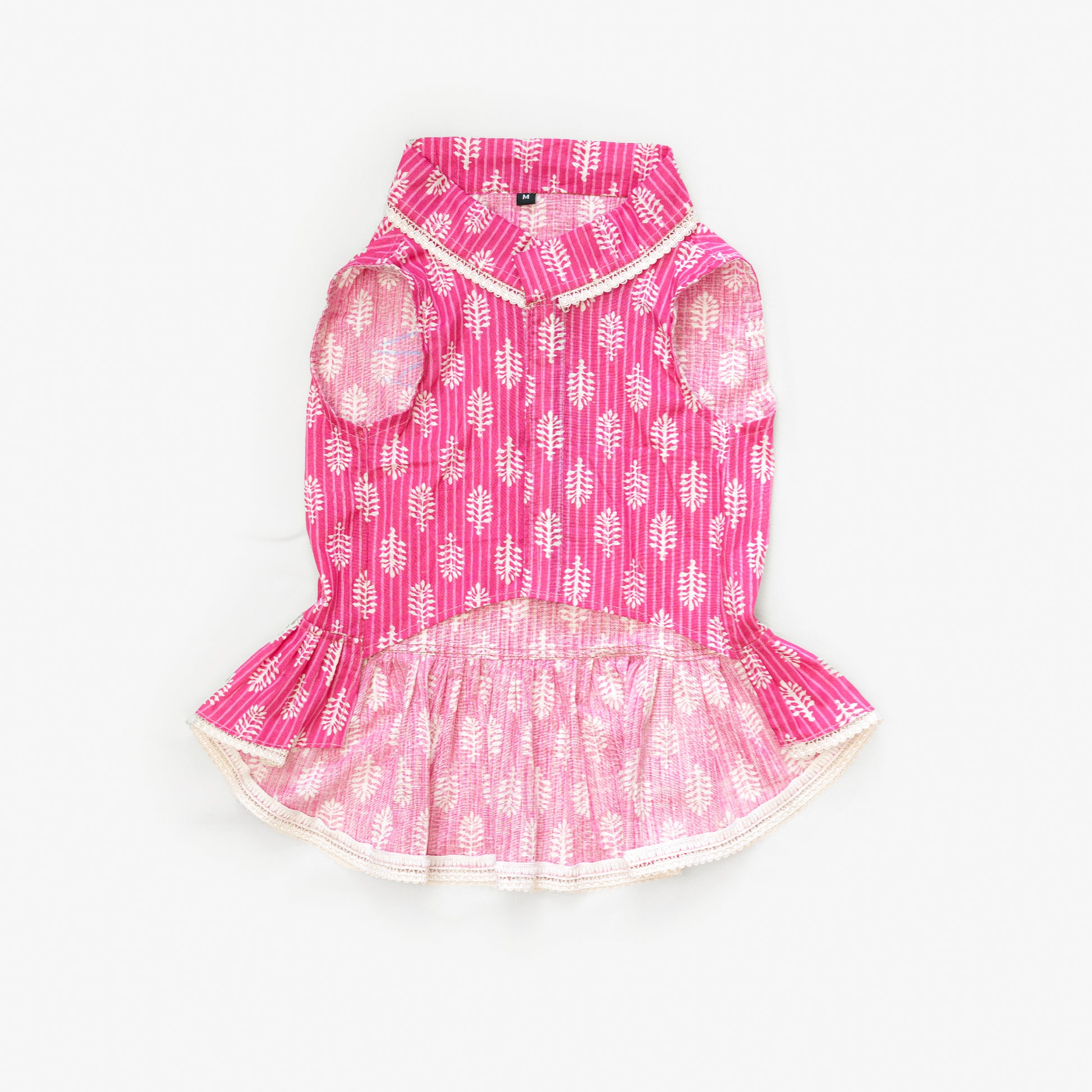 Pawgy Pets Heritage Handblock Dress Pink for Dogs