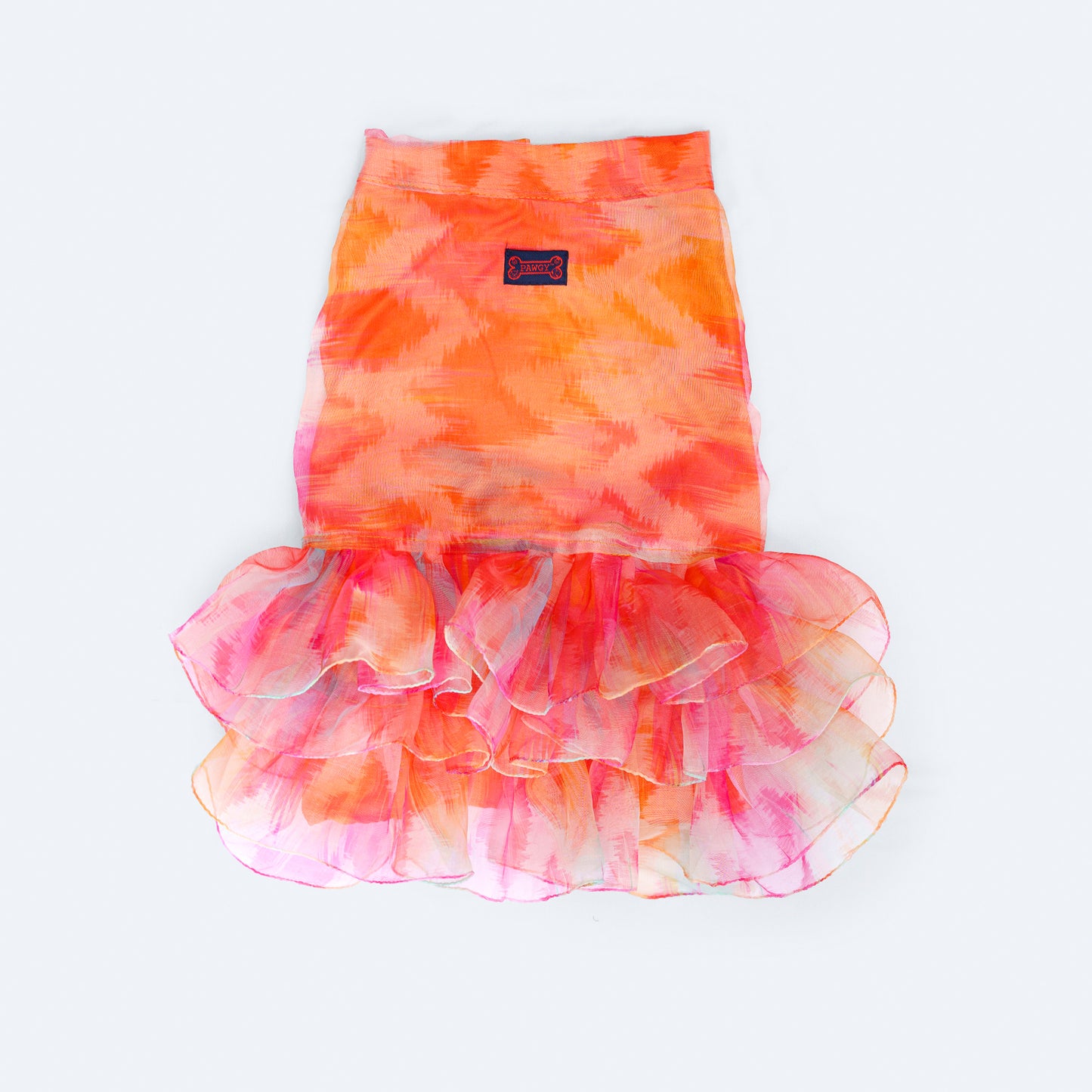 Orange Frilly Dress | For Dogs | Pawgy Pets