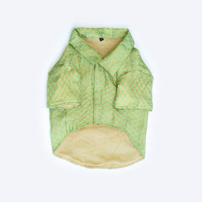 Pista Green Occasion Wear Shirt | For Dogs | Pawgy Pets