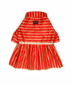 Pawgy Pets Gota Dress Red for Dogs