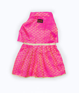 Pawgy Pets Occasion wear Dress Pink for Dogs