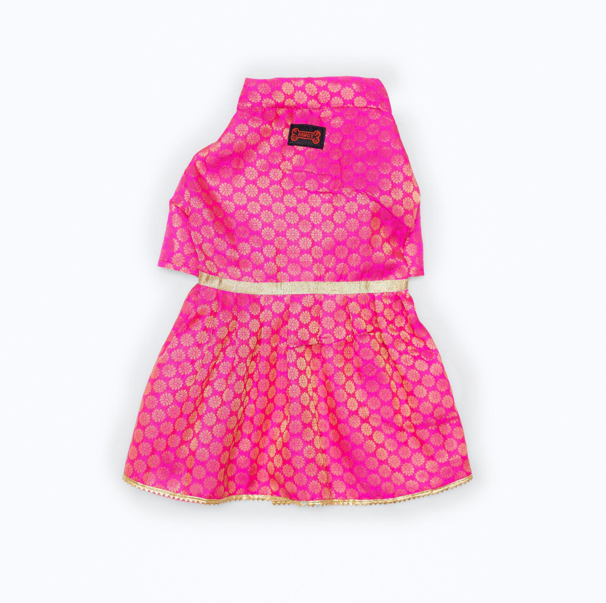 Pawgy Pets Occasion wear Dress Pink for Dogs