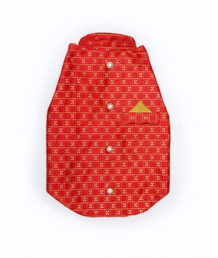 Pawgy Pets Strapy Sherwani Red for Dogs