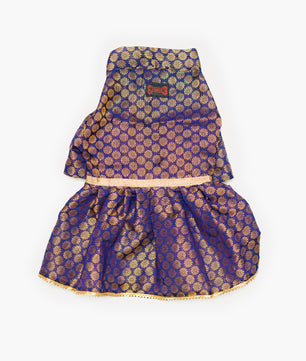 Pawgy Pets Occasion wear Dress Navy for Dogs