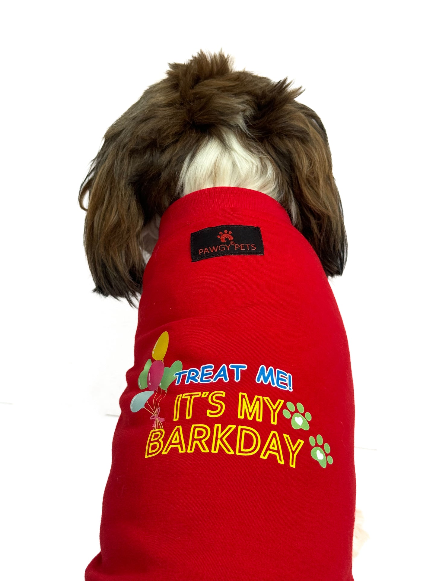 Pawgy Pets T-shirt Special Birthday Edition Red for Dogs & Cats