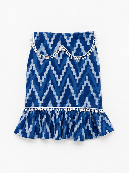 Indigo Cotton Dress | For Dogs | Pawgy Pets
