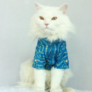 Blue Bandani Kurta | For Cats | Pawgy Pets