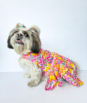 Pawgy Pets Zig-Zag Dress Pink for Dogs