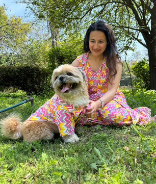 Women Coord Set + Doggo Kurta (Zig-Zag Pink)