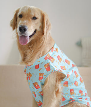 Pawgy Pets Fries over guys Sando Blue  for Dogs