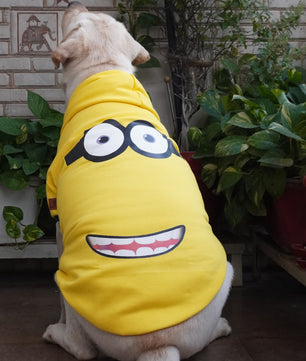 Pawgy Pets Minion Hoodie Pet Sweatshirt - Yellow