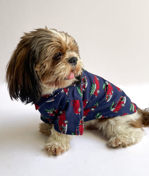 Pawgy Pets Warm winter Shirt: Blue Cars for Dogs & Cats