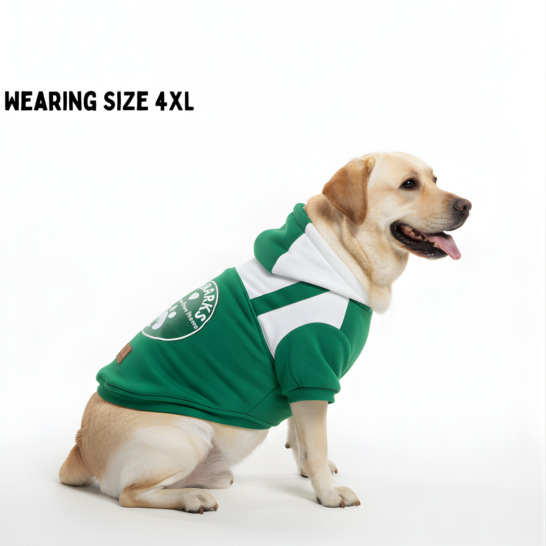 Green Furbarks Hoodie Sweatshirt | For Dogs & Cats | Pawgy Pets