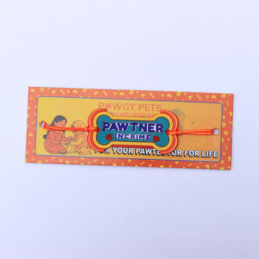 Pawgy Pets "Pawtner in Crime" Rakhi for Dogs