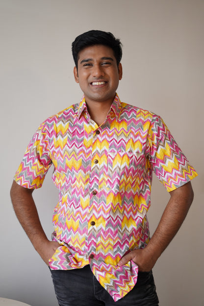 Men’s Shirt (Zig-Zag Pink)