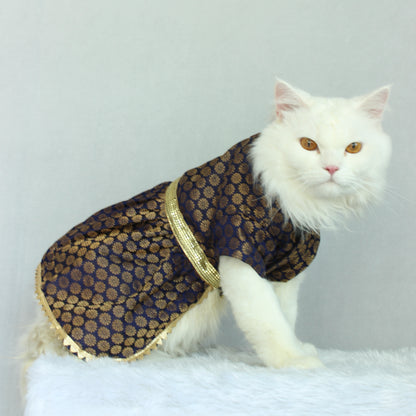 Navy Blue Occasion Wear Dress | For Cats | Pawgy Pets
