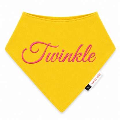 Yellow Bandana | Personalised for Dogs | Pawgy Pets