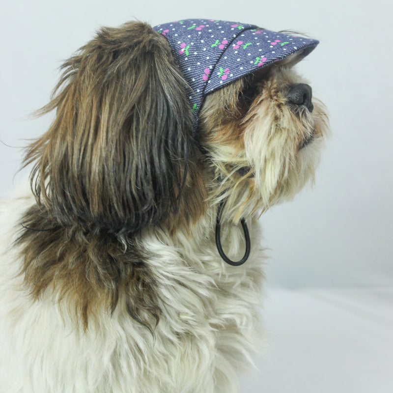 Denim Cherry Cap | For Dogs | Pawgy Pets