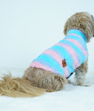 Pawgy Pets Fur sweater: Blue & Pink for Dogs & Cats (Sleeveless)
