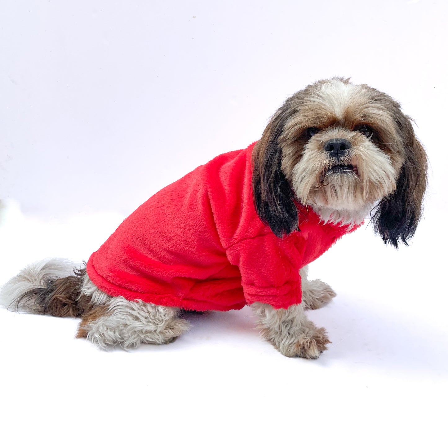 Pawgy Pets Fur Puffer Jacket: Red for Dogs & Cats