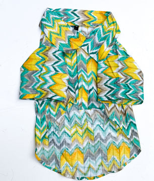 Pawgy Pets Zig-Zag kurta Green for Dogs