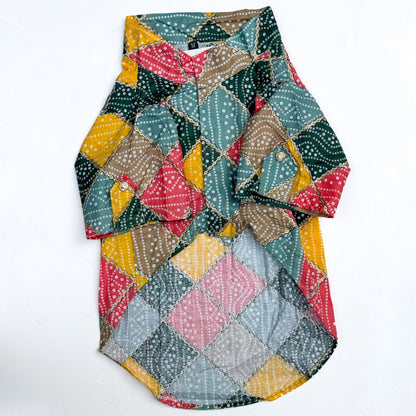 Pawgy Pets Multi Bandani kurta for Dogs