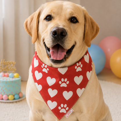 Pawgy Pets Reversible Birthday Bandana for Dogs & Cats