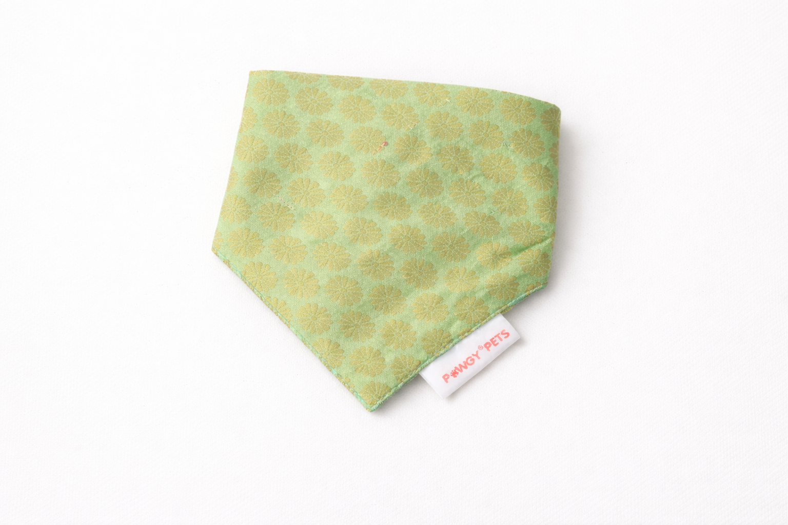 Pista Green Occasion Wear Bandana | For Dogs & Cats | Pawgy Pets