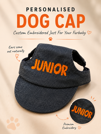 Denim Cap | Personalised for Dogs | Pawgy Pets