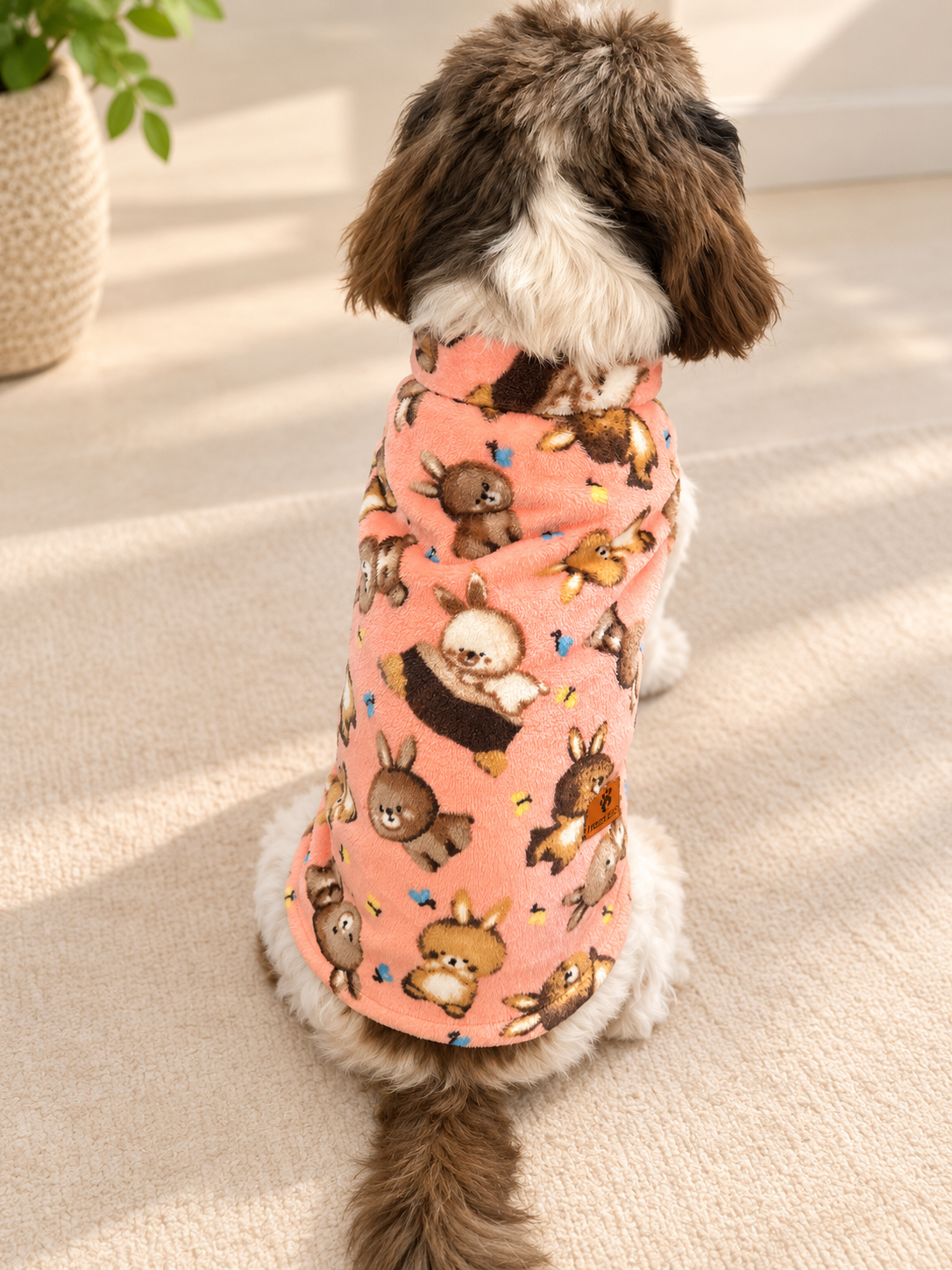 Bunny Peach Fur Sweater | For Dogs & Cats | Pawgy Pets
