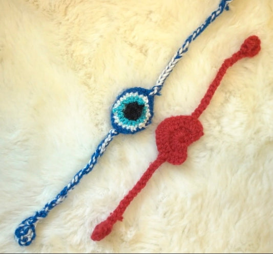 Dog Rakhi Red Heart Wool Crochet