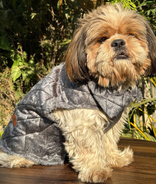 Pawgy Pets  Quilted Jacket (Grey) for Dogs & Cats