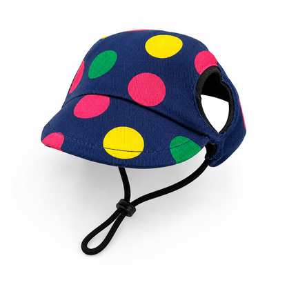 Denim Multi Polka Cap | For Dogs | Pawgy Pets