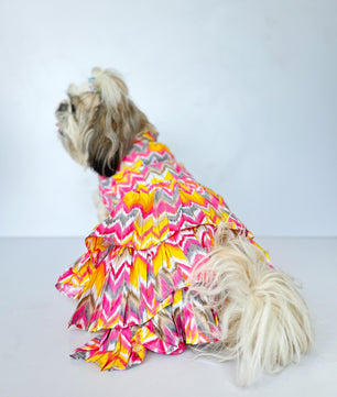 Pawgy Pets Zig-Zag Dress Pink for Dogs