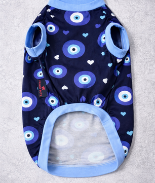 Pawgy Pets Evil Eye T-shirt Navy Blue for Dogs