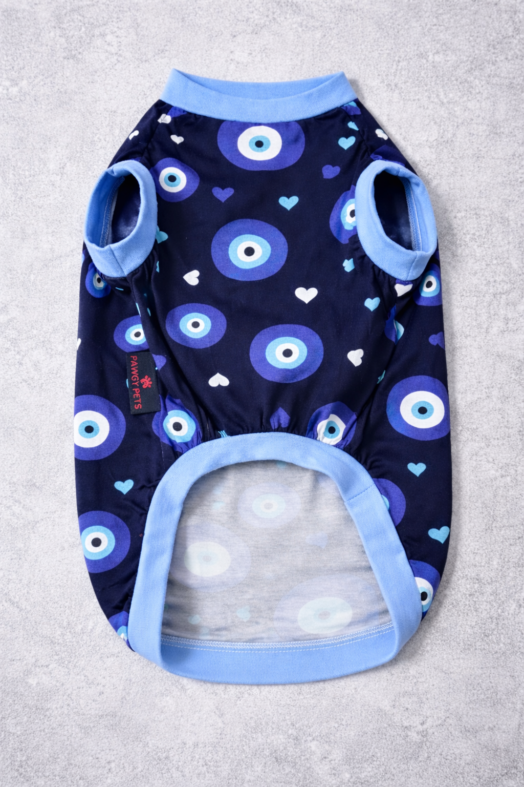 Pawgy Pets Evil Eye T-shirt Navy Blue for Dogs